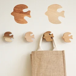 New Wood Animal Hook Home Wall Hanging Key Clothes Towel Hook Kitchen Cute Decoration Hook Bathroom Accessories Gadgets