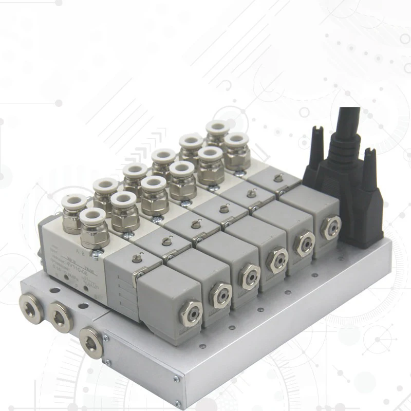 4V110‑06 Solenoid Valve Manifold 24V Integrated Valve Bank Pneumatic Valve Island Multi‑Station Module Automation