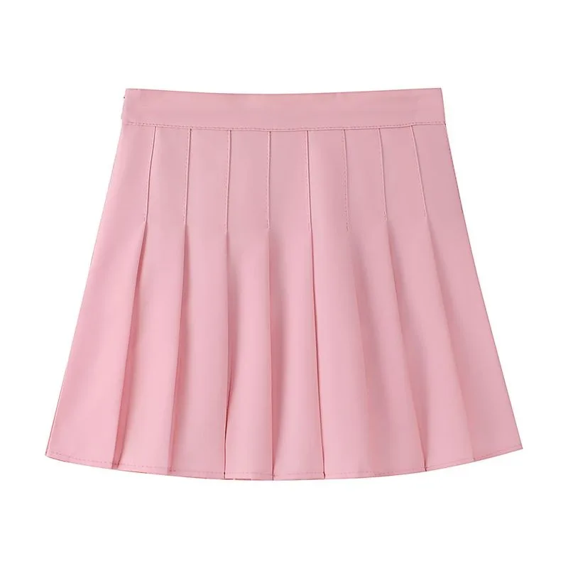 Printemps été femmes Style Preppy chemises à bandes cravate Mini jupes ensemble coréen dame filles Blouse jupe costumes nouveaux hauts solides tenues