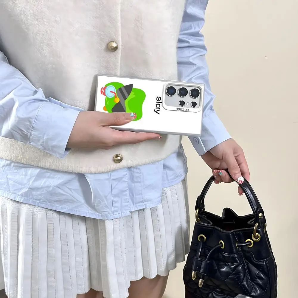 حافظة لهاتف سامسونج جالاكسي S25 Edge S24 S23 S22 S21 S20 Ultra Funda غطاء فضي من السيليكون #5