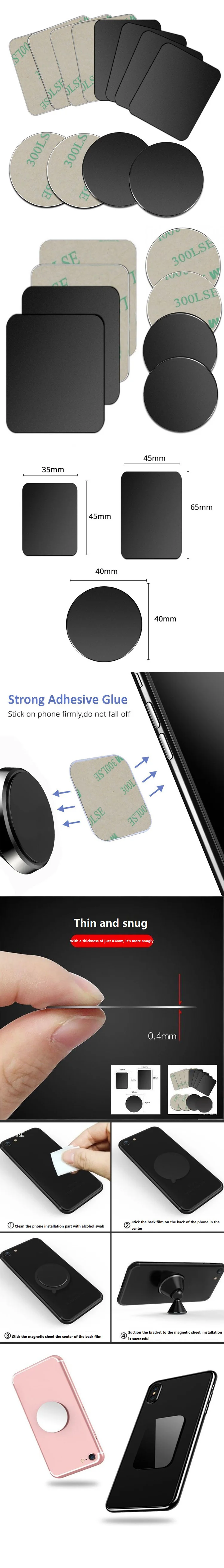 Universelle Magnetische Metallplatte für Handy-Kreisförmigen Magnetständer Ringmagnet für iPhone SJZJ29 – Detail 1