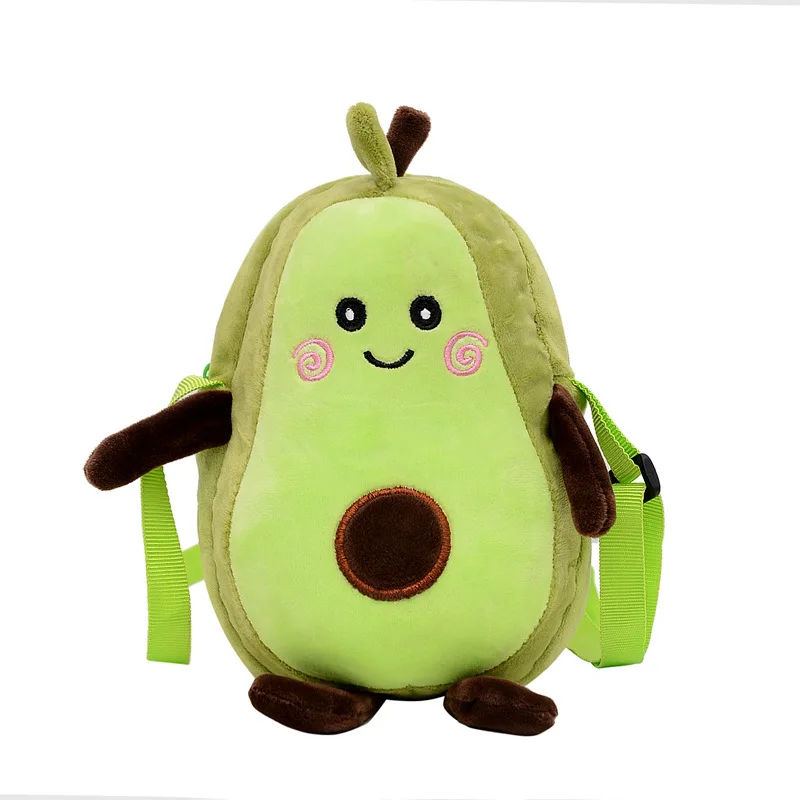 Children's Cartoon Avocado Shoulder Bag Cute Chick Oblique Cross Bag Plush Doll Bag Toy Children's Baby Girl Birthday Gift