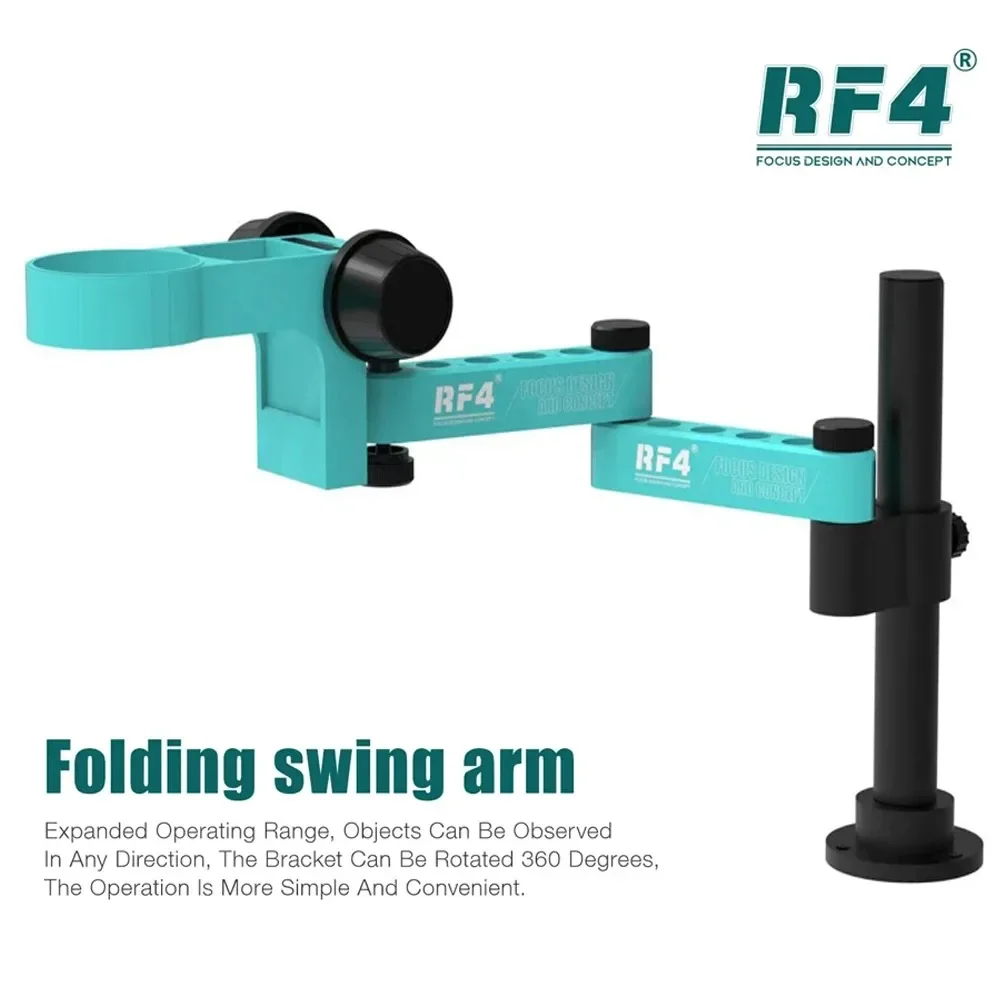 RF4 RF-FO19 Universal Stereo Microscope arms stand 360°Rotatable adjustable Telescopic holder for microscopie detection repair