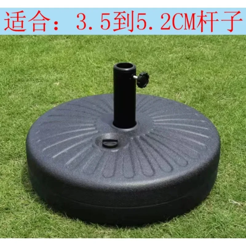 22kg Water-Filled Patio Umbrella Stand, Plastic Base for 1.8-2.5m Sunshade, Heavy Duty Outdoor Pole Holder