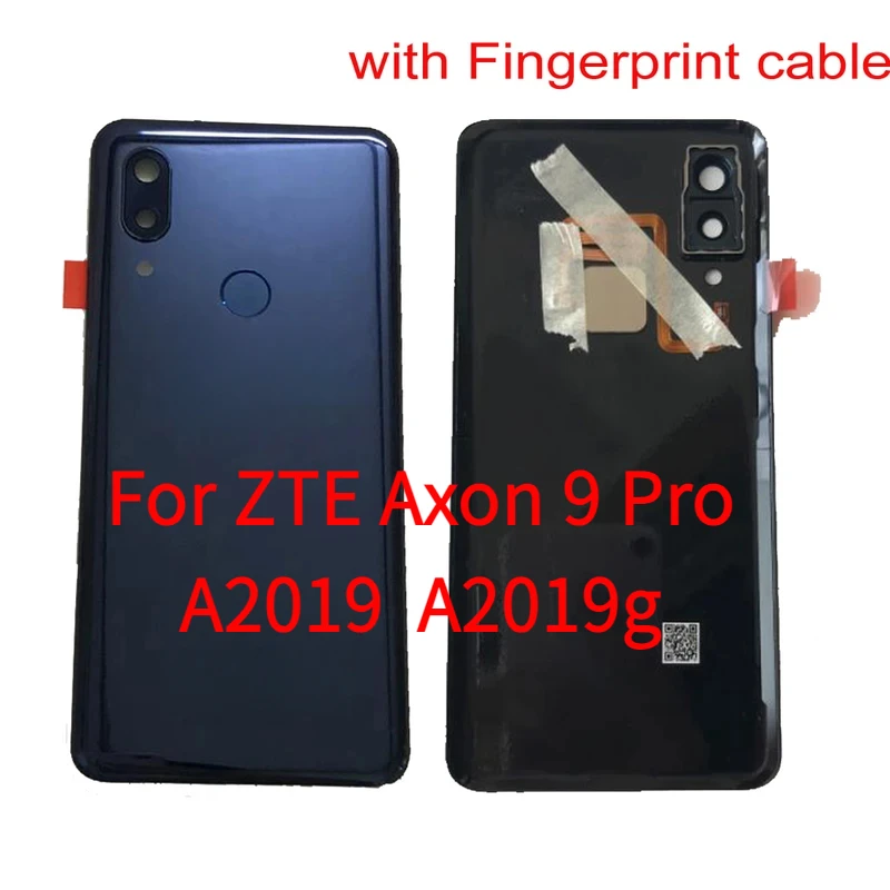 

Battery Back Cover For ZTE Axon 9 Pro A2019 A2019g Housing Lid Rear Case with Camera frame glass lens