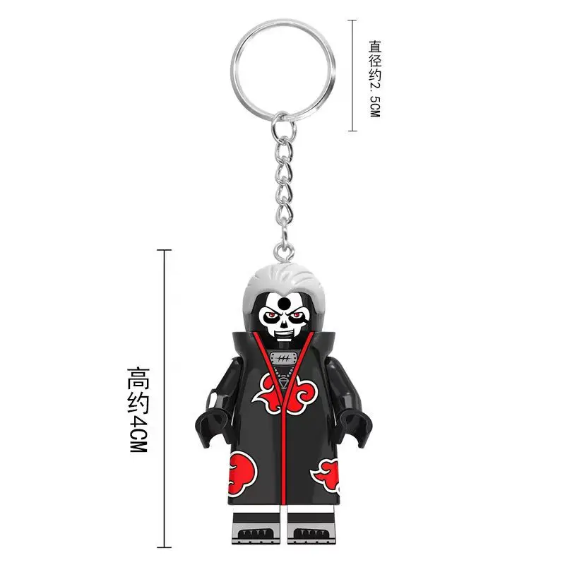 6style Schöner handgefertigter 3D-Cartoon-Naruto-Anime-Schlüsselanhänger, niedliche Mini-Bewegungsfiguren, Kopfmontage-Schlüsselanhänger, Geschenk
