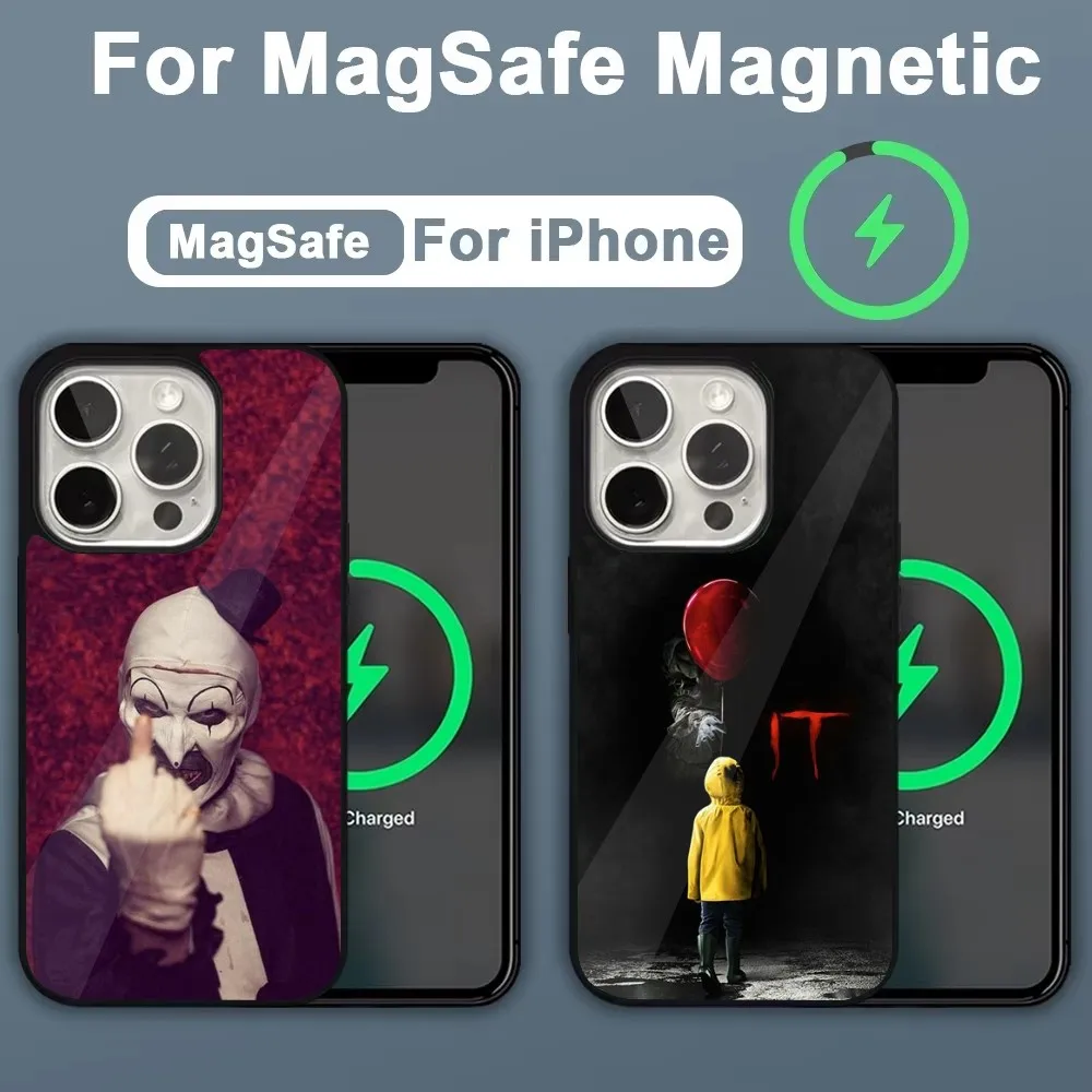 Art the Clown T-Terrifiers Phone Case For iPhone 16,15,14,13,12,11,Plus,Pro,Max,Mini Magsafe Magnetic Wireless Charging