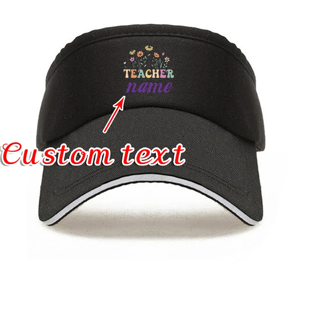 

Индивидуальное имя, высокое качество, летняя пустая верхняя кепка с солнцезащитным козырьком, спортивная теннисная повязка на голову, регулируемые модные солнцезащитные шляпы от солнца