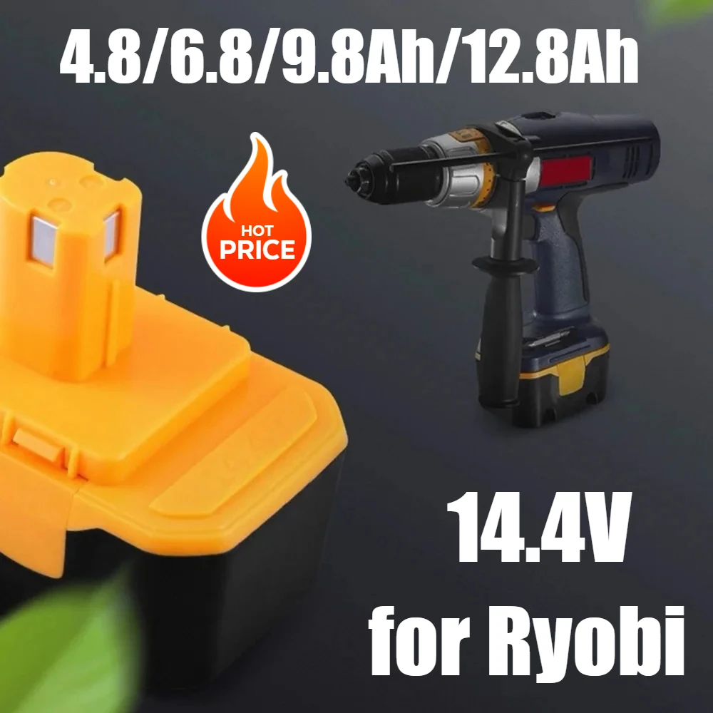 2026 14.4 فولت لبطارية Ryobi 4.8/6.8/9.8Ah/12.8Ah R10521 RY6201 RY6202 130224010 130224011 1314702 أدوات كهربائية لاسلكية + شاحن #1