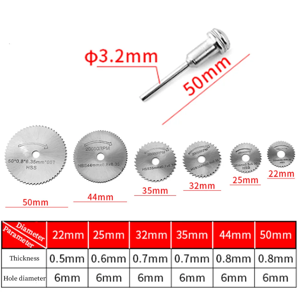 Imagem -06 - Discos de Corte de Diamante Conjunto de Lâmina de Serra de Metal Hss Mini Lâmina de Serra Circular para Ferramentas Rotativas Resina Cut-off Wheels Diamante