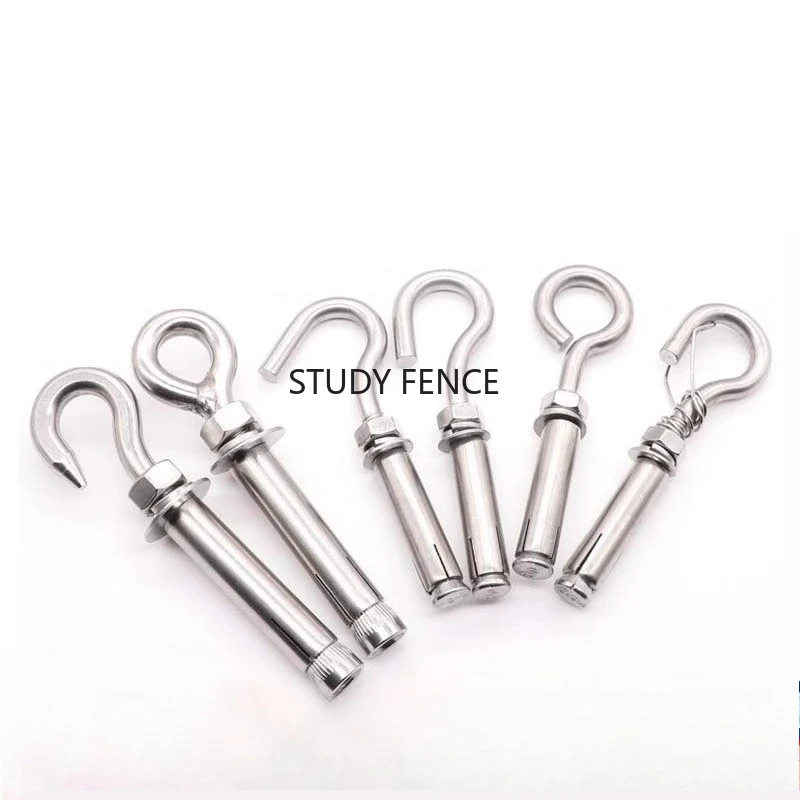 2pcs 304 Stainless Steel Expansion Hook Hanging Ring Expansion Bolt M6M8M10 Expansion Screw Hardware Accessories Fastener