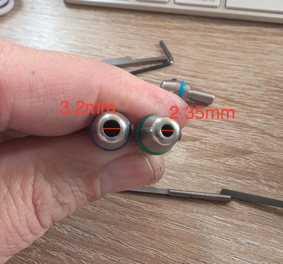 Pneumatic Graving Machine Handpiece Chuck Graver Holder 3.2mm & 2.35mm Hole Diameter Collect Clamp Accessory