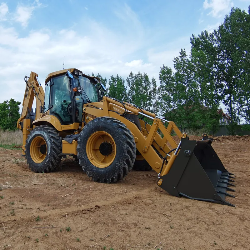 SYNBON 4x4 Wheel Excavator Compact Front Loader and Backhoe for Russia