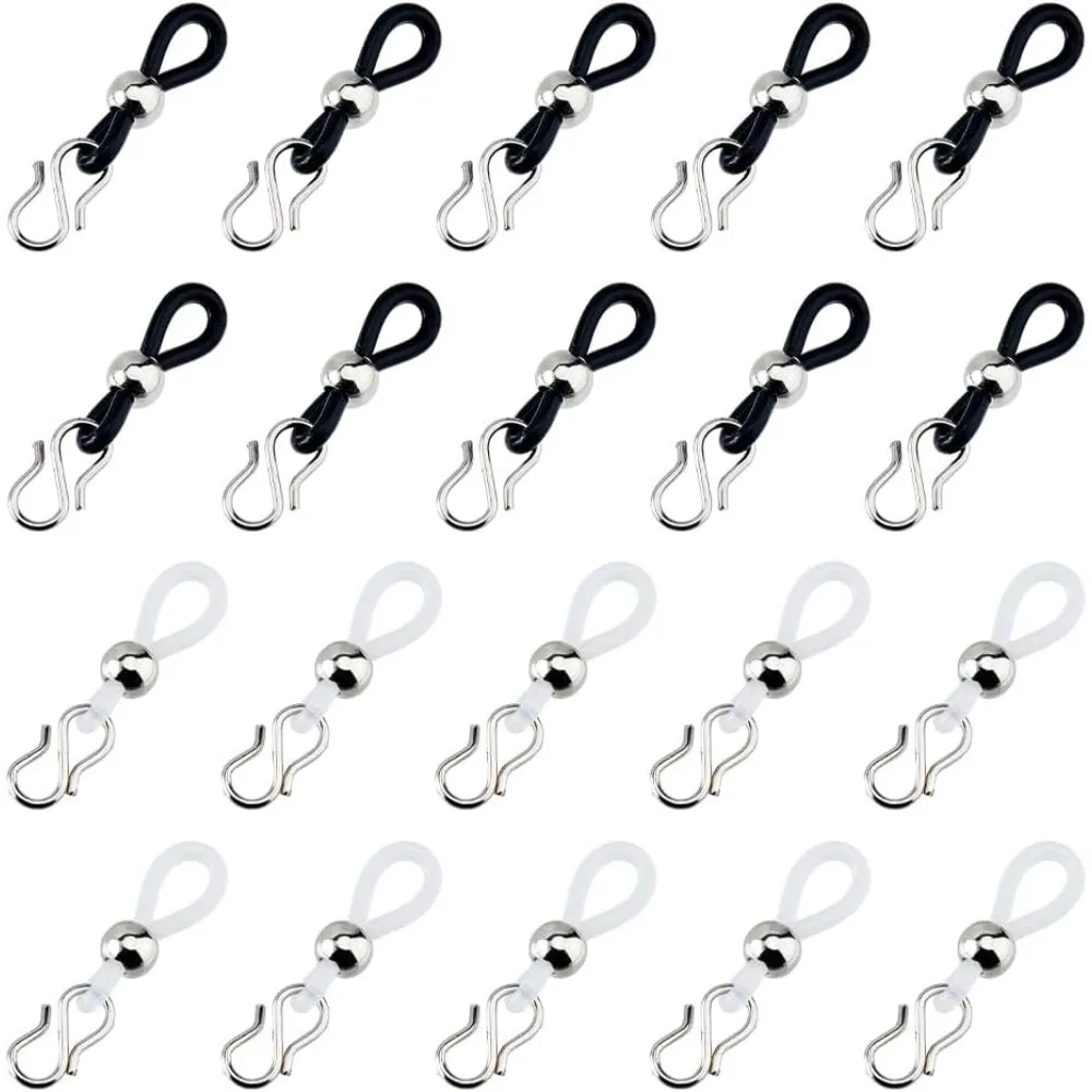 20Pcs Jeans Keep Zipper 2 Color Zipper Holder Upper Pant Zipper Keeper Jeans Zipper and Button Hook for Jeans Zipper Clothing