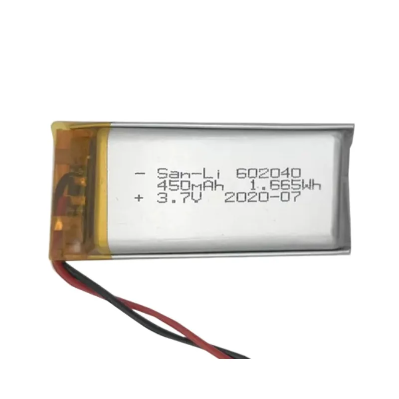Polymer lithium battery 602040 400mah 3.7V rechargeable battery Bluetooth speaker LED light eye protector battery
