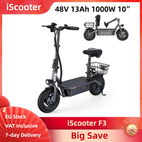iScooter F3 Electric Scooter Foldable 1000W 48V 13Ah 10\