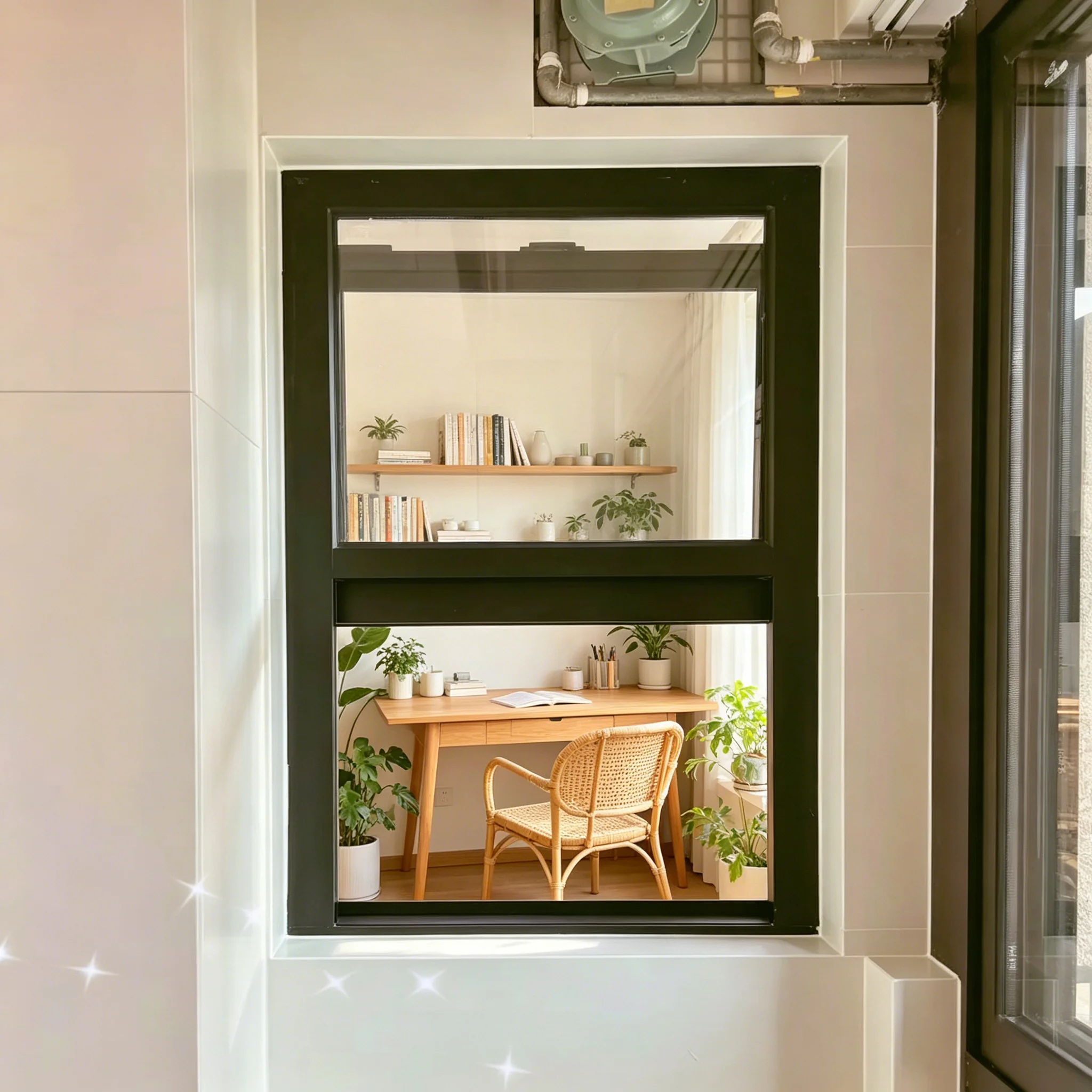 Sliding Window Aluminum Alloy Frame Intelligent Durable Anti-Corrosion Sound Insulation Windproof Bedroom Use 5