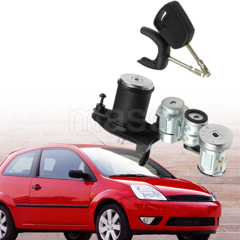 Para Ford Fiesta V 2001 2002 2003 2004 2005 2006 2007 2008 Kit de cilindro de fechadura de ignição com chaves 1479660 2S61A22050BM