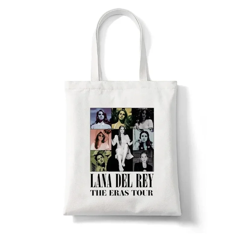 

Harajuku Women Shoulder HandbagCanvas Tote Bag Lana Del Rey Printed Fans Bags Large Capacity Shopping Bags Eco Girls Handbags