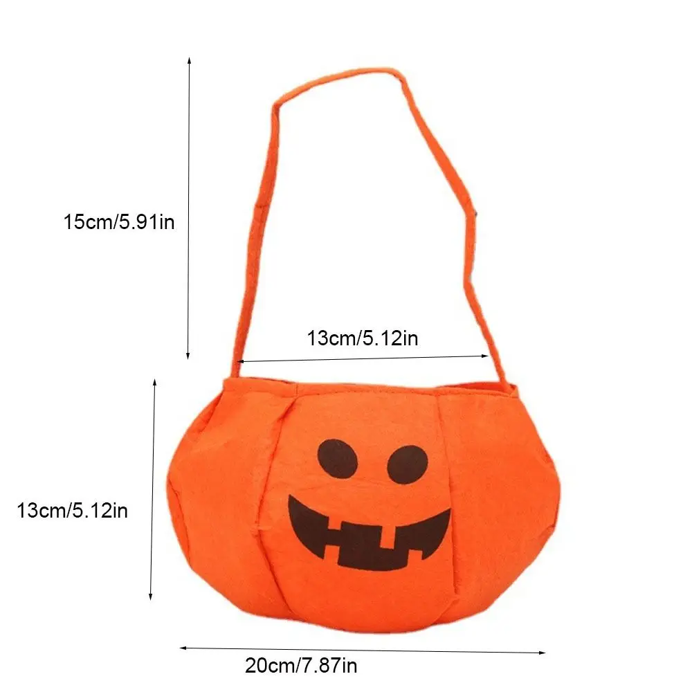 Funny Ghost Pumpkin Bag Cloth Trick or Treat Halloween Candy Bag Handbag Shoulder Bag Pumpkin Candy Bag Cosplay Pros