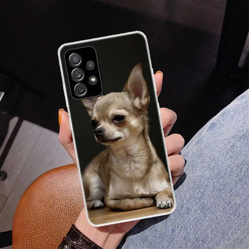 Chihuahua Puppy Teacup Dogs Cover Phone Case For Samsung Galaxy A55 A54 A53 A52 A15 A14 A13 A12 A35 A34 A33 A32 A25 A24 A23 A22