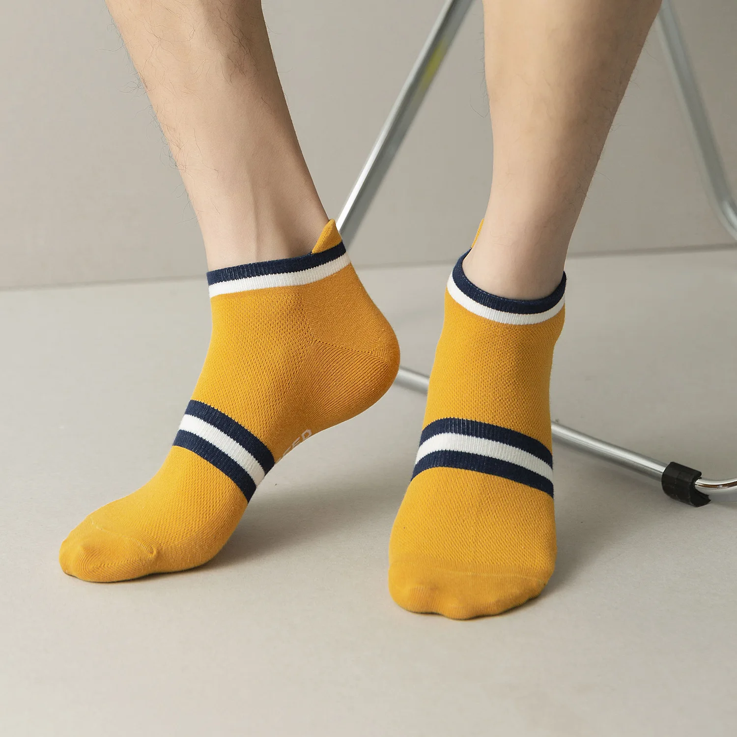 10 paires de chaussettes pour hommes, chaussettes de printemps et d'été, mode Harajuku, bateau, décontractées, Sport, respirantes, en maille, à tige basse