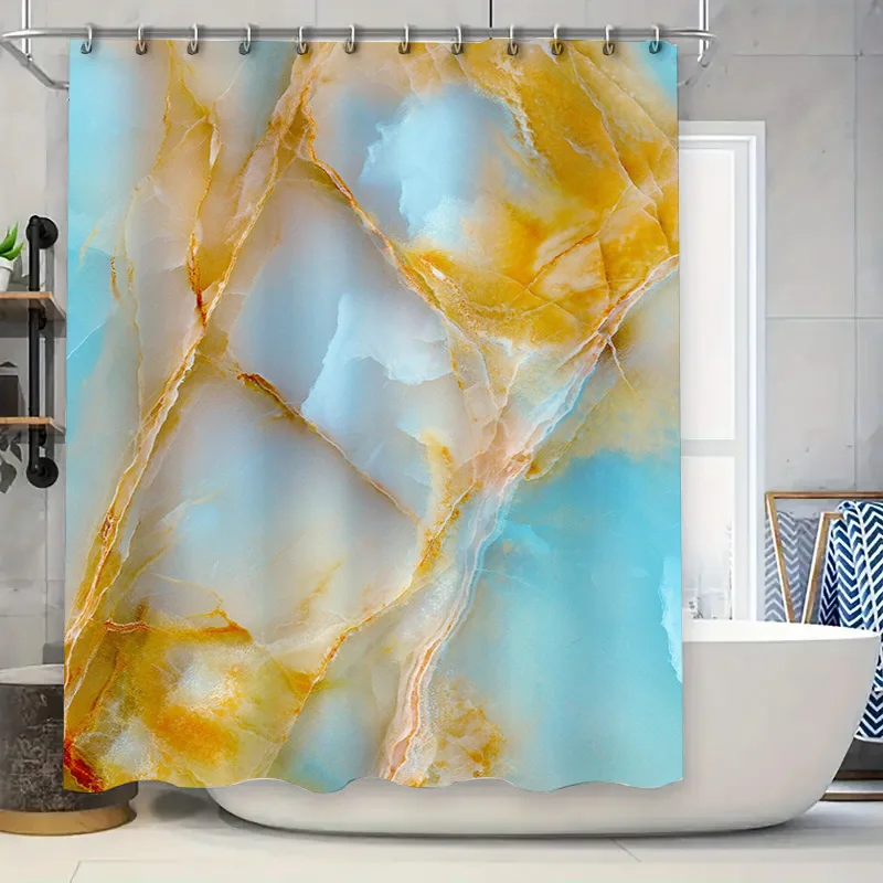 

Яркая занавеска для душа «Жизнь океана», синяя, зеленая, фиолетовая, морская звезда, ракушки, морской декор для ванной комнаты, украшение для дома