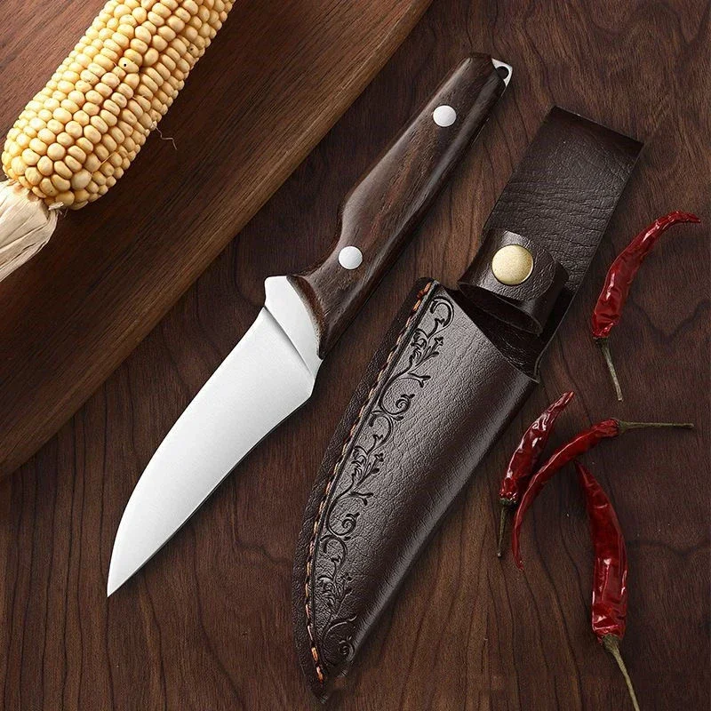 

Wild Survival Self-defense Knife, Portable Mini Pocket Knife, Stainless Steel Fruit Knife Meat Knife, Suitable For Outdoor