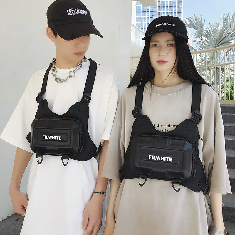 

Fashion Chest Rig Bag for Men Hip-hop Streetwear Tactical Vest Chest Bags Travel Storage Chest Packs Unisex Sport Backpacks