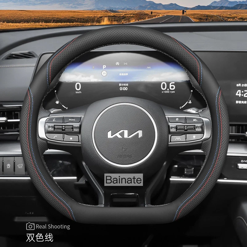 Car Steering Wheel Cover, For KIA Ceed Jd Picanto Sportage 3 Rio Ev3 Cerato 2 Stonic Xceed Morning K3 Niro Soul Forte Stinger K5