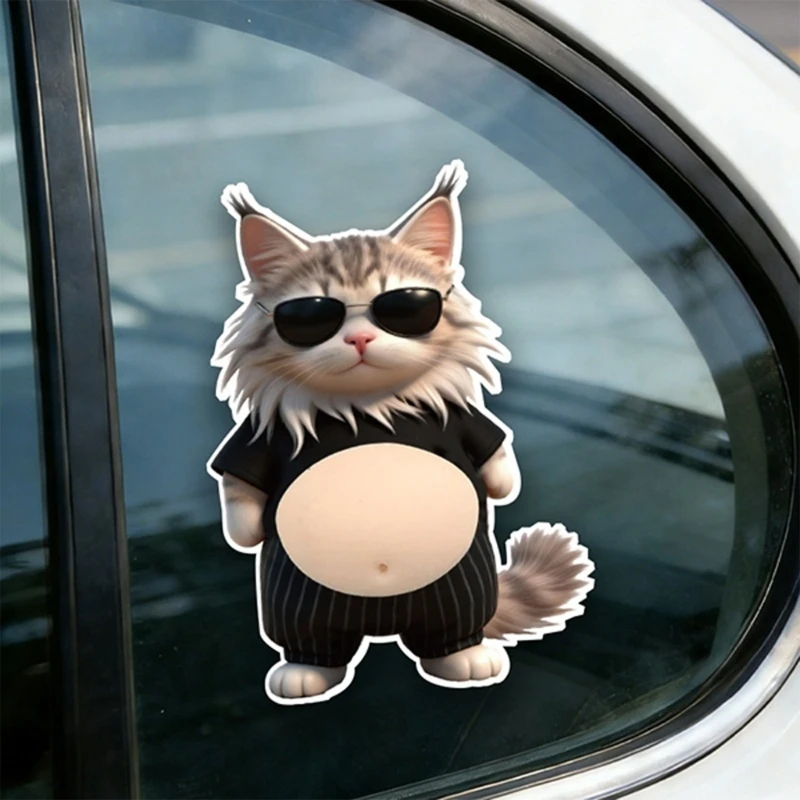 高品質のソフト TPR 素材のお腹子猫ステッカー ストレス解消スクイーズおもちゃ 不安解消感覚おもちゃ 15UB 2 個パック