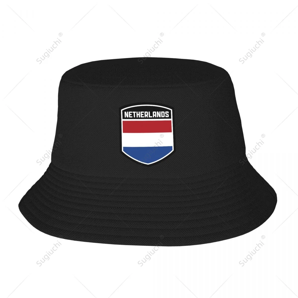 

Netherlands Flag Shield Bucket Hats Print Cool Fans Sun Shade Simple Classic Outdoor Summer Fisherman Caps Fishing Cap