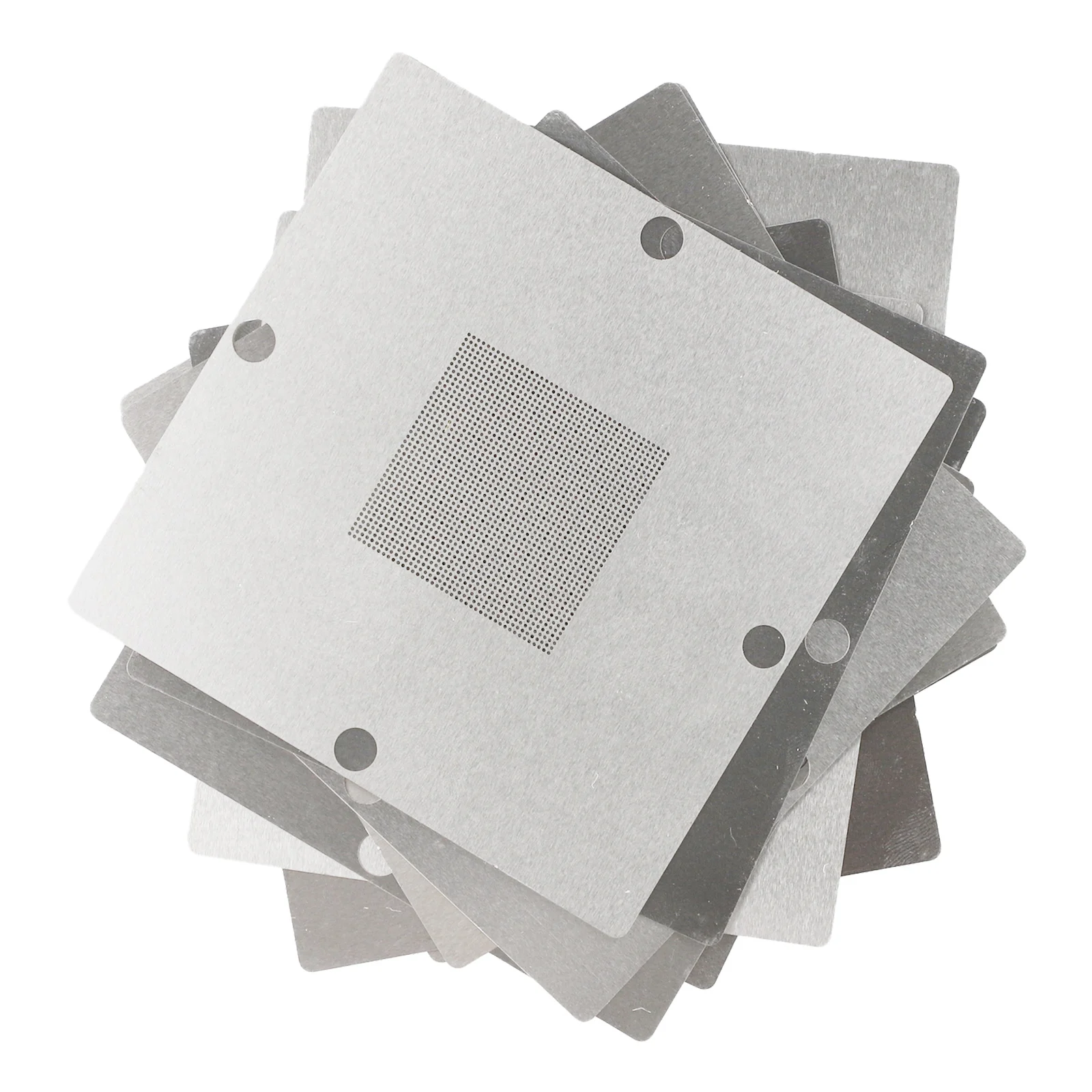 For BGA Reballing Kit 90mm Reball Station Fixture Jig With 10PCS Stencil Silver For BGA Heavy-Duty Table-Template Template Brack