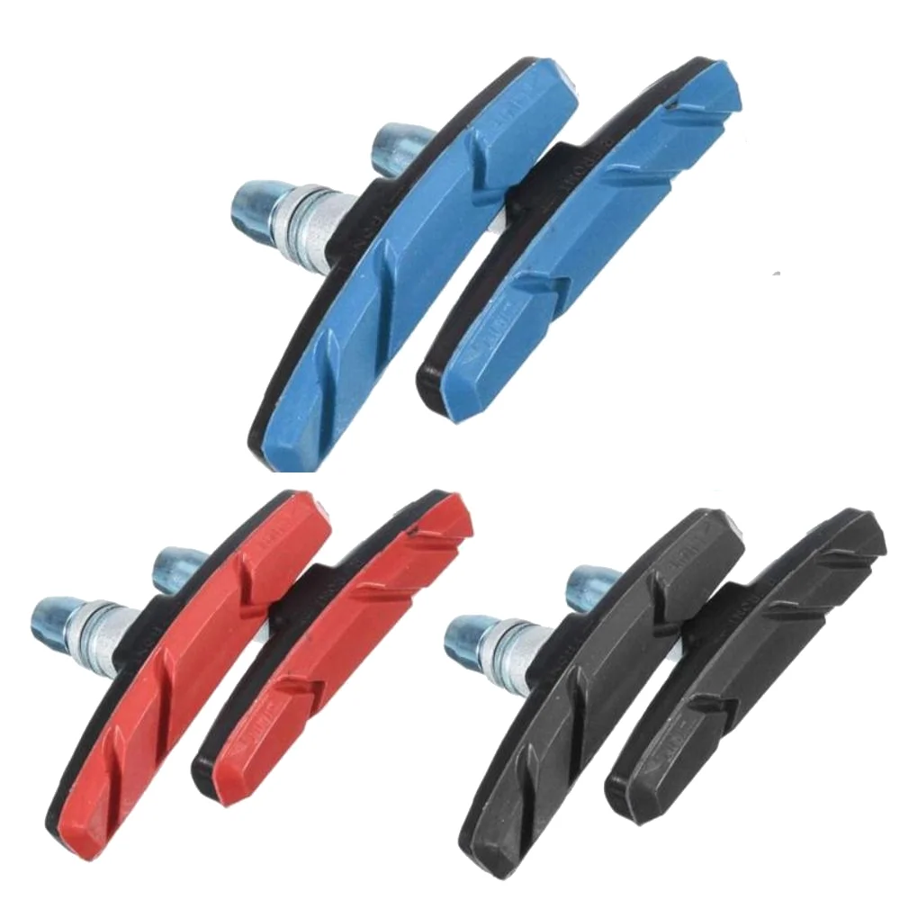 1Pair Durable Bicycle Silent Brake Pads Cycling V Brake Holder Pads Shoes Blocks Rubber Pad For Long-lasting Performance Good