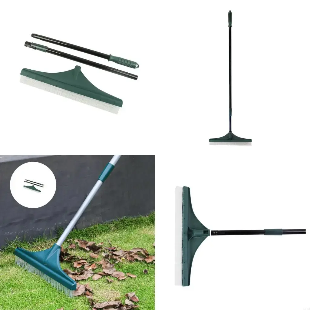 Artificial Grass Brush with Long Handle, Wide Bristle Lawn Grooming Tool for Patio Cleanup, Carpet Pet Hair Care and Yard M4YD