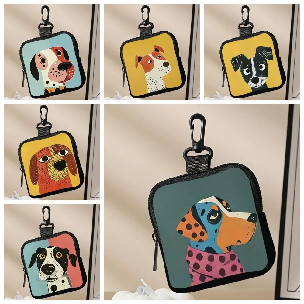 Creative PVC Dog Coin Purse Water-resistant Portable Change Purse Lightweight Mini Earphone Bag Friends Gift