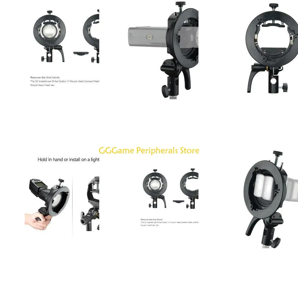 

U55B Speedlites Bracket for AD200Pro AD200 AD400Pro V1 Round Head Speedlites V860II TT685 TT350 TT600 Series Bracket