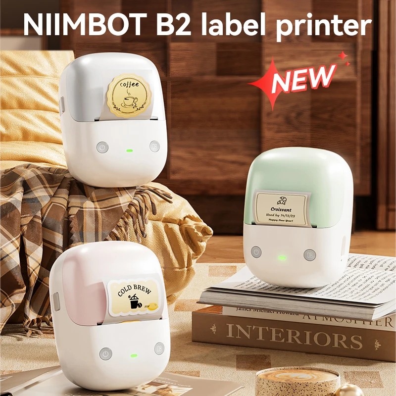 

Niimbot B2 Mini Thermal Label Maker Inkless Label Printer Wirless Smart Printing Machine DIY Price Barcode Name Sticker Tag