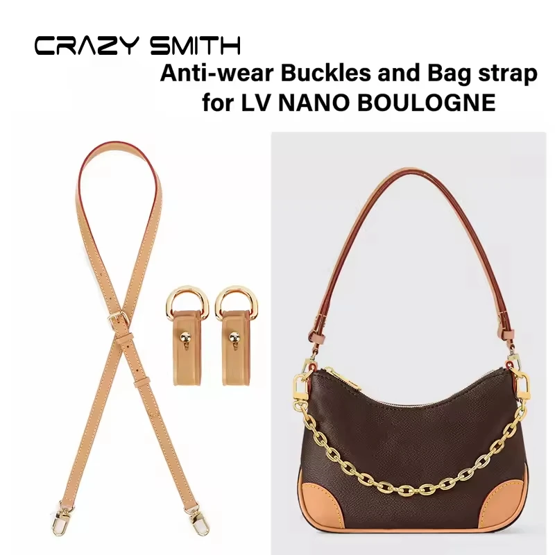 CRAZYSMITH Bag Strap Transformation for LV NANO BOULOGN Handbag Strap Buckle Leather Protection Anti-wear Buckle Bag Accessories