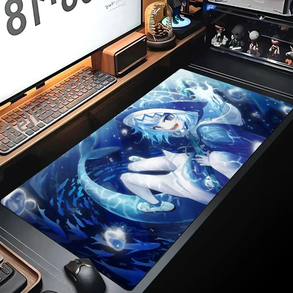 

Gawr Gura Hololive Anime Girl Mouse Pad Mouse Pad Gaming Mousepad Speed Desk Mat Laptop Gaming Mats For Office Carpet Desk Acces