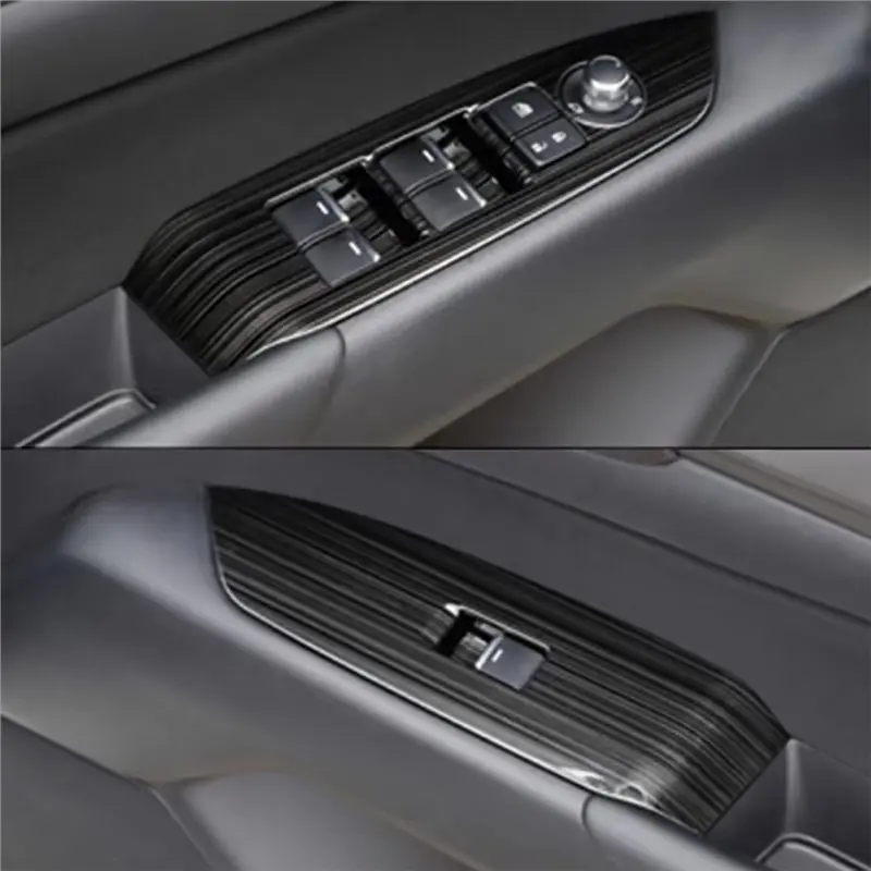 New Tight For Mazda For CX-5 CX5 2017 2018 Car Accessories 4PCS Titanium Window Switch Panel Cover Tirm