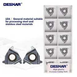 DESKAR 100% Original 16ER 16IR 1.5TR 2TR 2.5TR 3TR LDA Internal And External Threads Cutting Inserts Lathe Machining Thread Tool