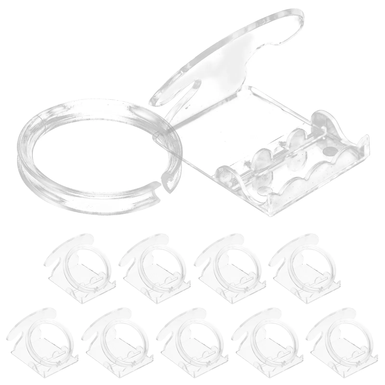 10 مجموعات من حامل عرض الأساور، رف تخزين، حامل سطح المكتب، منظم المجوهرات، حاوية معصم شفافة قابلة للطي، قوية وسهلة