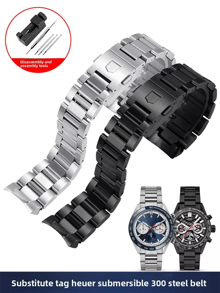 Stainless Steel Watch Strap for TAG TAG Heuer Arena 300 Arc Bracelet 22 24mm Carrera Monaco