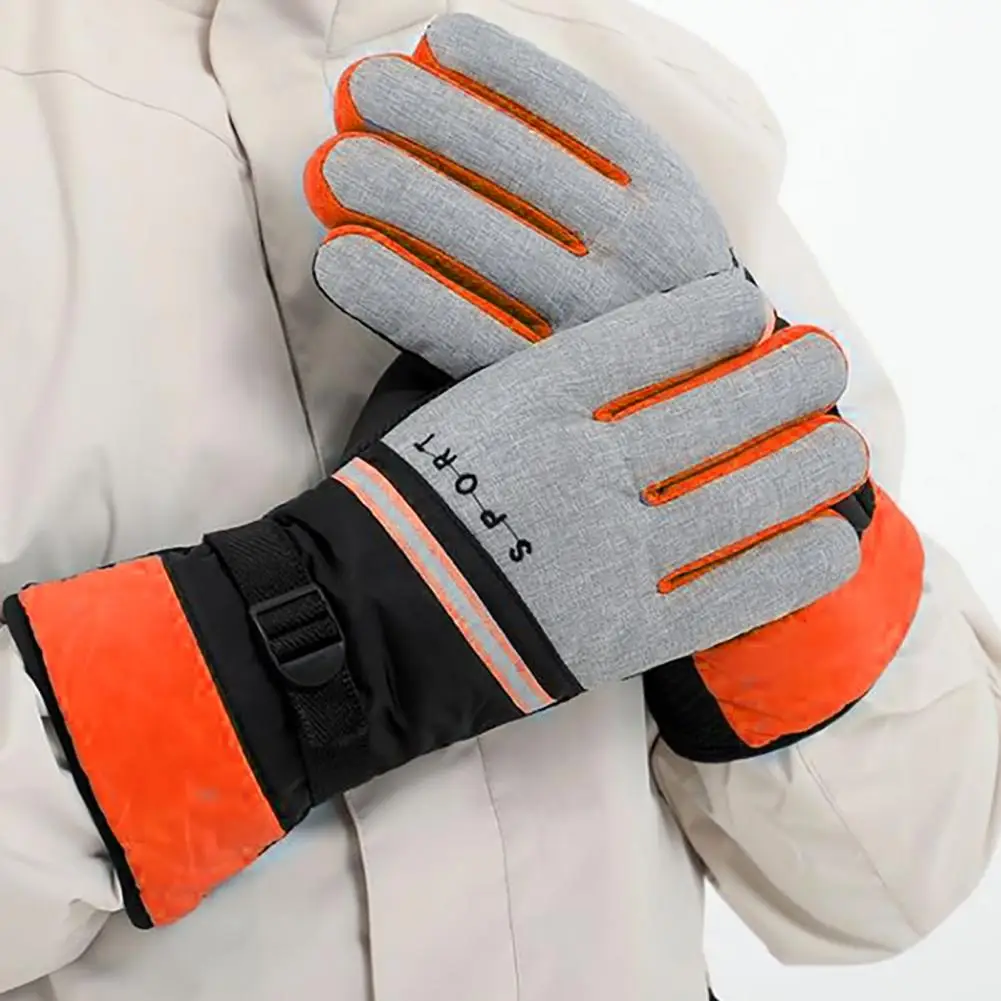 Guantes de invierno cálidos a prueba de viento, impermeables, pantalla táctil, antideslizantes, Snowboard, moto de nieve, ciclismo, esquí, dedos