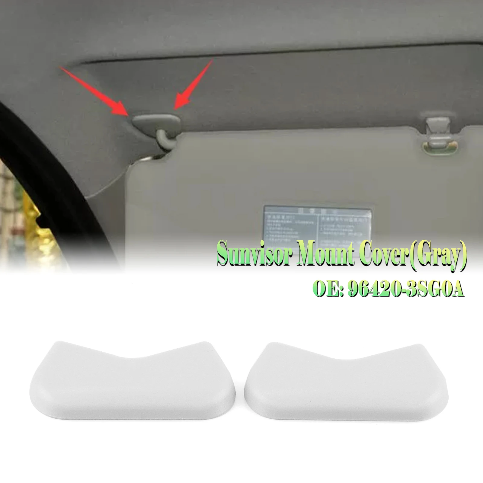 

For Nissan SENTRA JUKE 2013-2016 Sun Visor Shade Sunvisor Mount Bracket Cover Cap