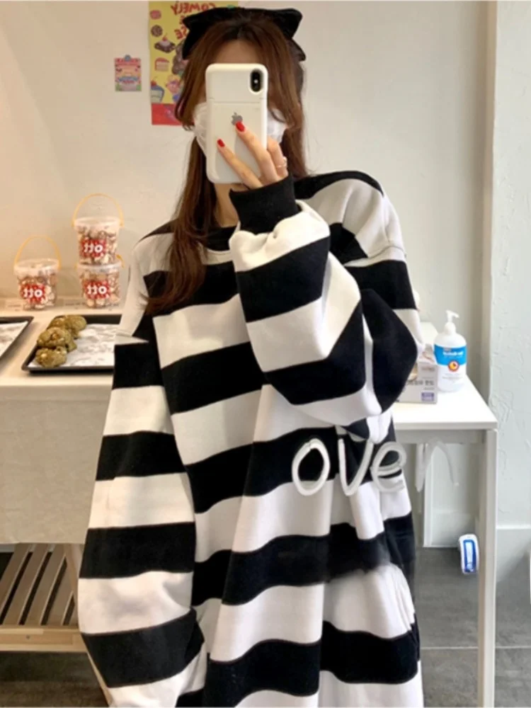 Gonna da donna a righe foderata in Fce vestibilità ampia Dr Gonna lunga comoda casual Sle Inverno Nuovo arrivo Colore Blo Design