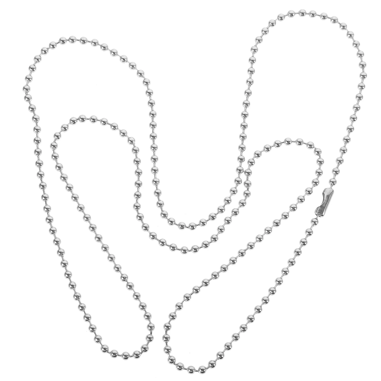 

Dog Tag Necklace Chain Stainless Steel Beaded Beads for DIY Label Balls