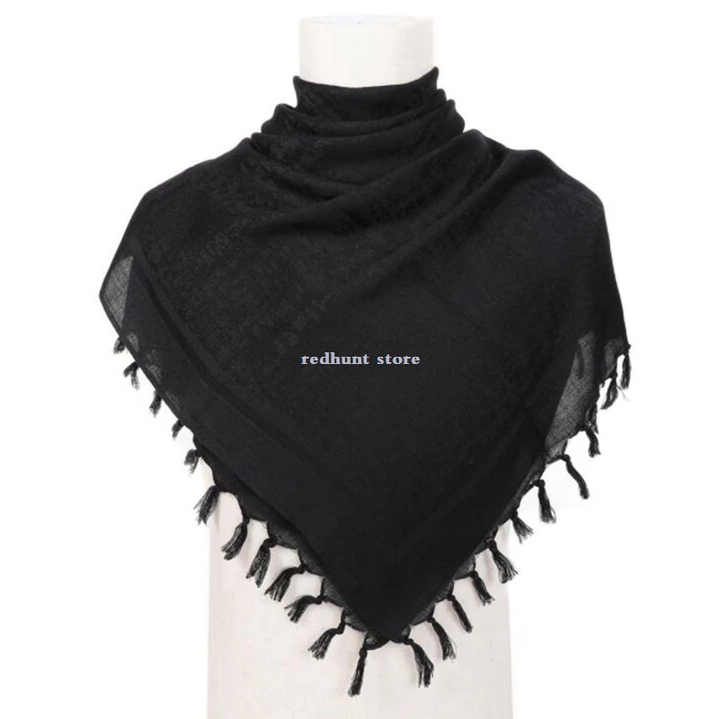 110cm Military Shemagh Tactical Desert 100% Cotton Keffiyeh Scarf Wrap Keffiyeh Head Neck Arab Scarf For Men Women