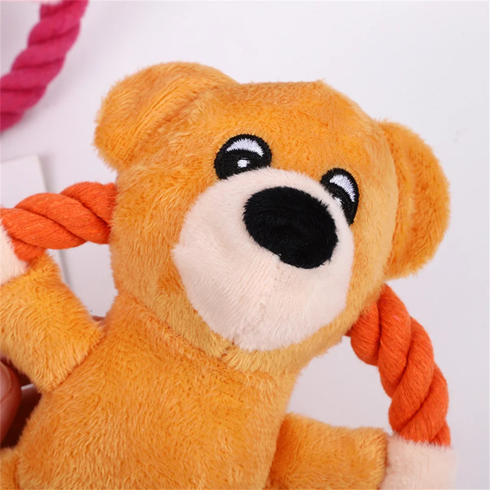 Dog Plush Toys Soft Circular Design Three Types Plush Interactive Bite Resistant Excellent Materials 14×17cm